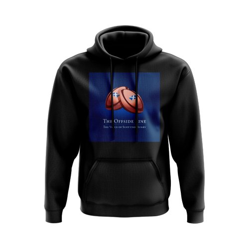 Scotland Offside Line Logo Rugby Hoody - Version 5 (Black/Blue)