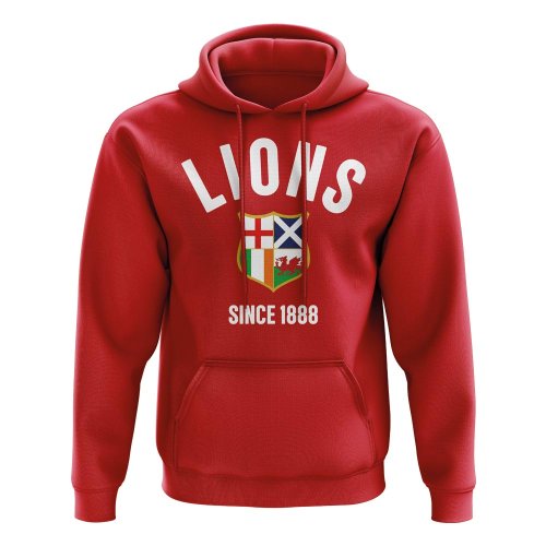 British and Irish Lions Established Hoody (Red)