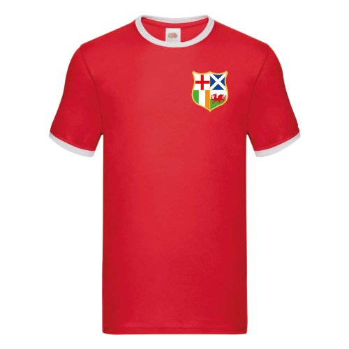 British and Irish Lions Ringer T-Shirt (Red)