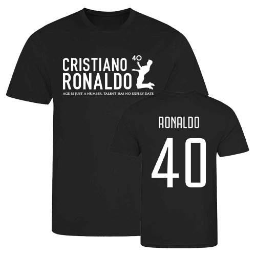 Cristiano Ronaldo at 40 Juventus T-Shirt (Black)