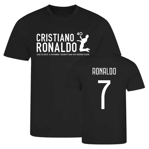 Cristiano Ronaldo at 40 Juventus T-Shirt #7 (Black)