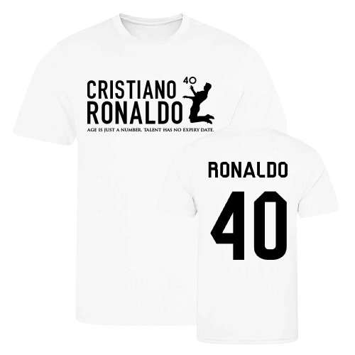 Cristiano Ronaldo at 40 Real Madrid T-Shirt (White)