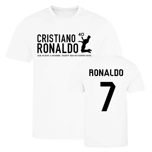 Cristiano Ronaldo at 40 Real Madrid T-Shirt #7 (White)