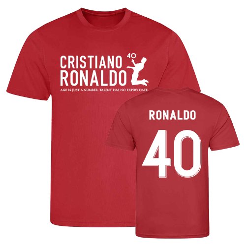 Cristiano Ronaldo at 40 Manchester United T-Shirt (Red)