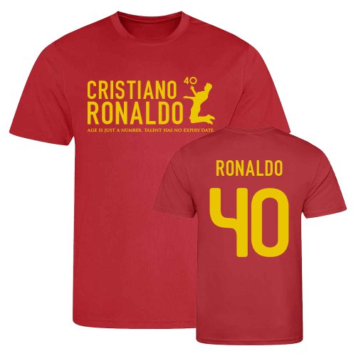 Cristiano Ronaldo at 40 Portugal T-Shirt (Red)