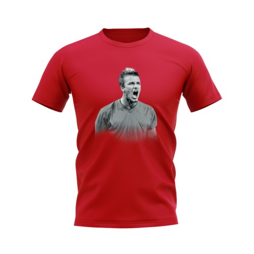 David Beckham England Football Legend T-Shirt (Red)