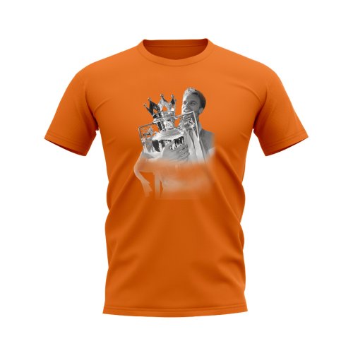 Dennis Bergkamp Arsenal Legend T-Shirt (Orange)