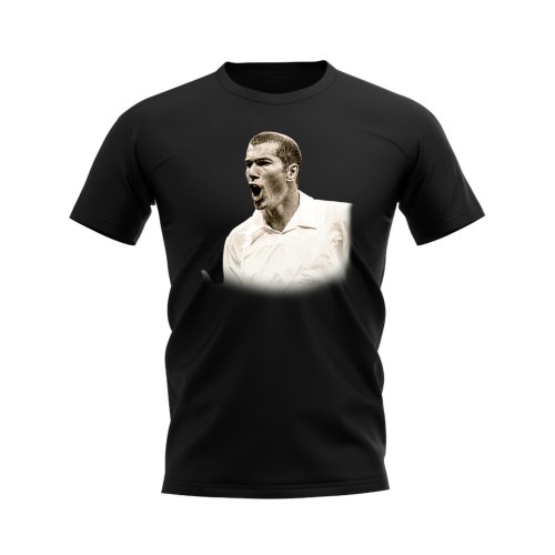 Zinedine Zidane Real Madrid Legend T-Shirt (Black)