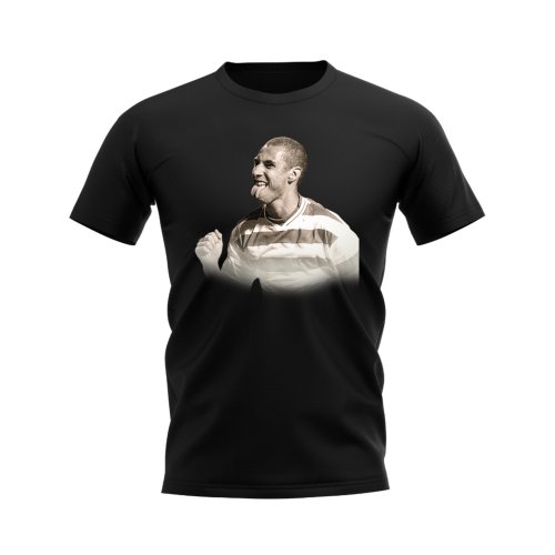 Henrik Larsson Celtic Legend T-Shirt (Black)