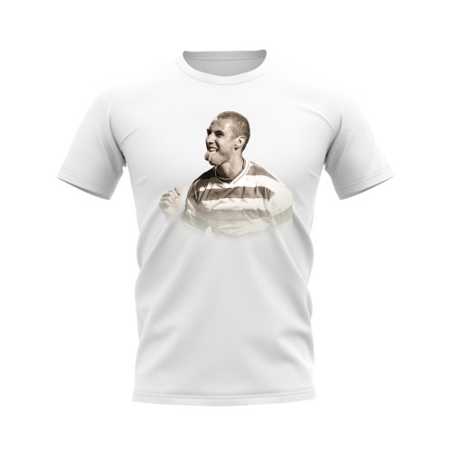 Henrik Larsson Celtic Legend T-Shirt (White)