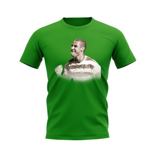 Henrik Larsson Celtic Legend T-Shirt (Green)