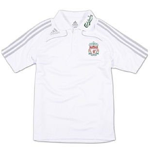 08-09 Liverpool Polo Shirt (white) - Kids