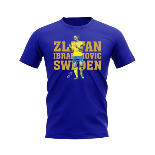 Zlatan Ibrahimovic Sweden Player Tee (Royal Blue)