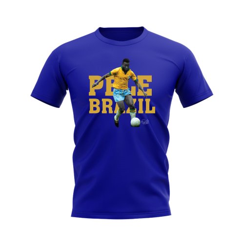 Pele Brazil Player Tee (Royal Blue)