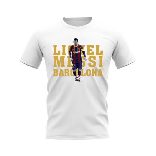 Lionel Messi Barcelona Player Tee (White)