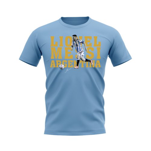 Lionel Messi Argentina Player Tee (Sky Blue)