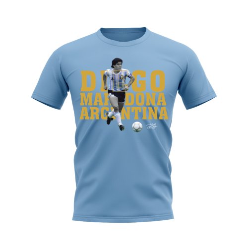 Diego Maradona Argentina Player Tee (Sky Blue)