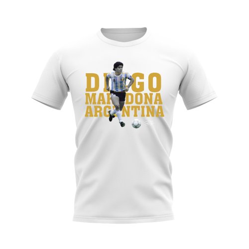 Diego Maradona Argentina Player Tee (White)