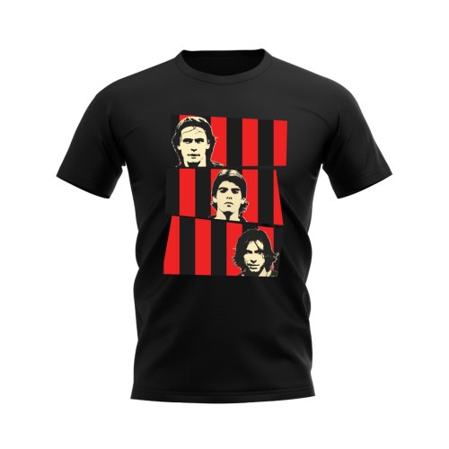 Inzaghi Kaka Pirlo AC Milan Trio T-Shirt (Black)