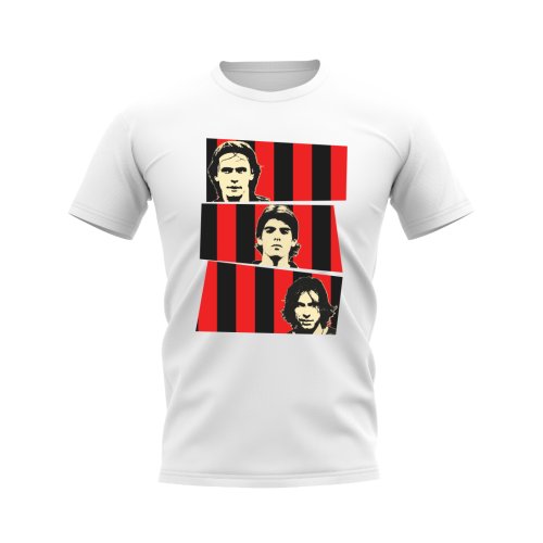 Inzaghi Kaka Pirlo AC Milan Trio T-Shirt (White)