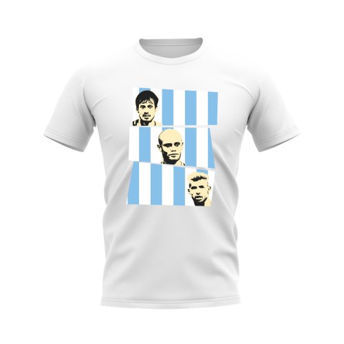 Silva Kompany Aguero Manchester City Trio T-Shirt (White)