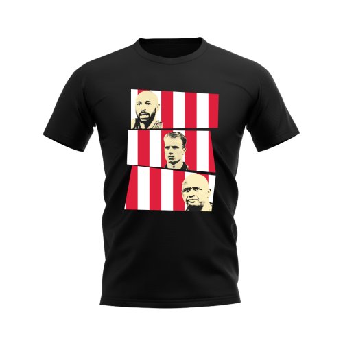 Henry Bergkamp Vieira Arsenal Trio T-Shirt (Black)
