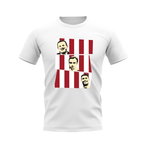 Rooney Berbatov Ronaldo Manchester United Trio T-Shirt (White)