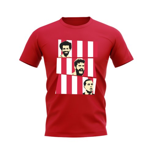 Salah Alisson van Dijk Liverpool Trio T-Shirt (Red)