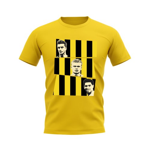 Reus Haaland Bellingham Borussia Dortmund Trio T-Shirt (Yellow)