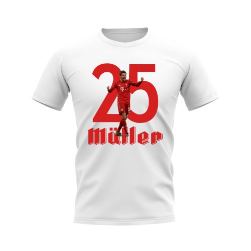 Thomas Muller 25 Bayern Munich T-Shirt (White)