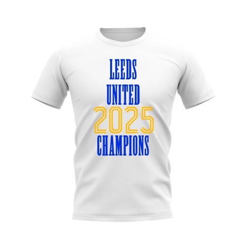 Leeds United 2025 Champions T-Shirt (White)