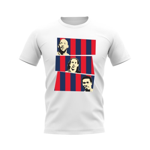 Anelka Ronaldinho Okocha PSG T-Shirt (White)