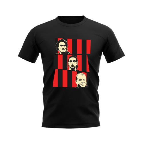 Maldini Nesta Cafu AC Milan T-Shirt (Black)