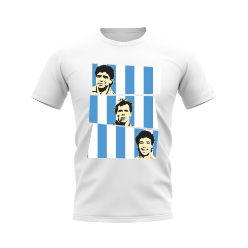 Maradona Zola Careca Napoli T-Shirt (White)