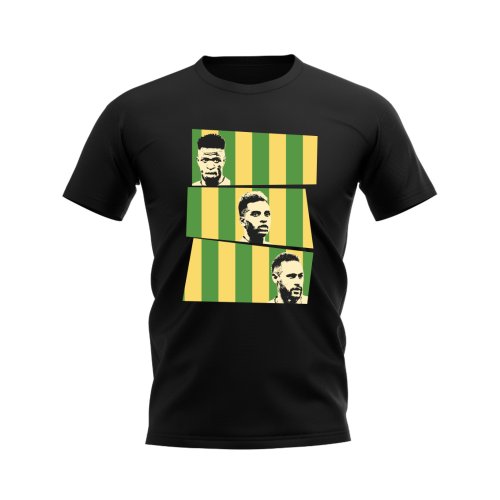 Vini Rodrygo Neymar Brazil T-Shirt (Black)