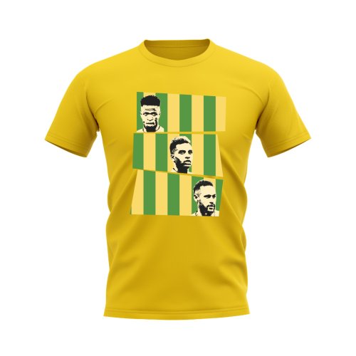 Vini Rodrygo Neymar Brazil T-Shirt (Yellow)