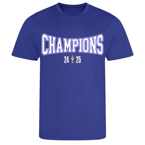 Leeds United 2024-25 Champions T-Shirt (Blue)