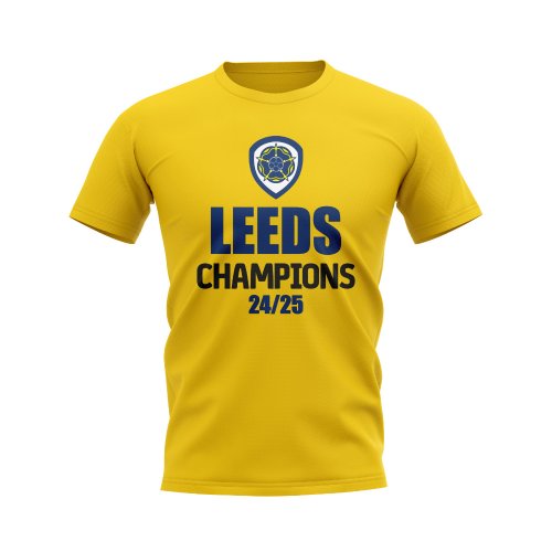 Leeds United 2024-25 Champions T-Shirt (Yellow)