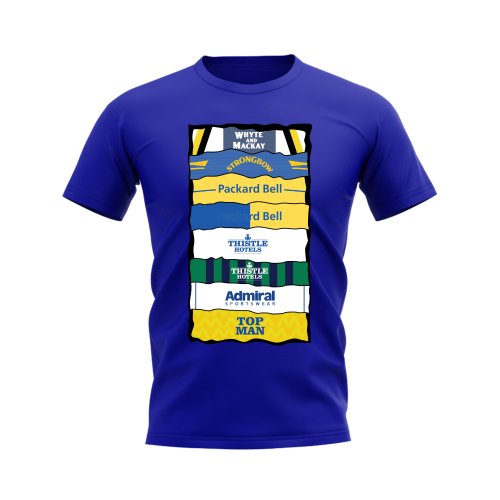 Leeds Shirt Sponsor History T-shirt (Royal Blue)