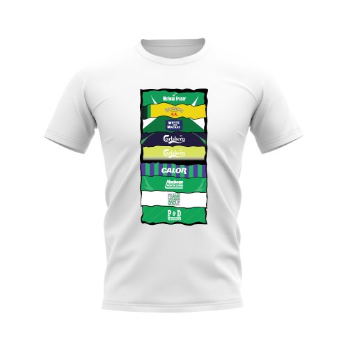 Hibs Shirt Sponsor History T-shirt (White)