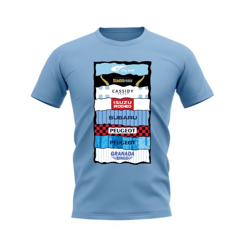 Coventry Shirt Sponsor History T-shirt (Sky)