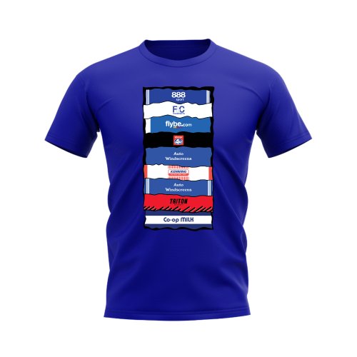 Birmingham Sponsor History T-shirt (Royal Blue)