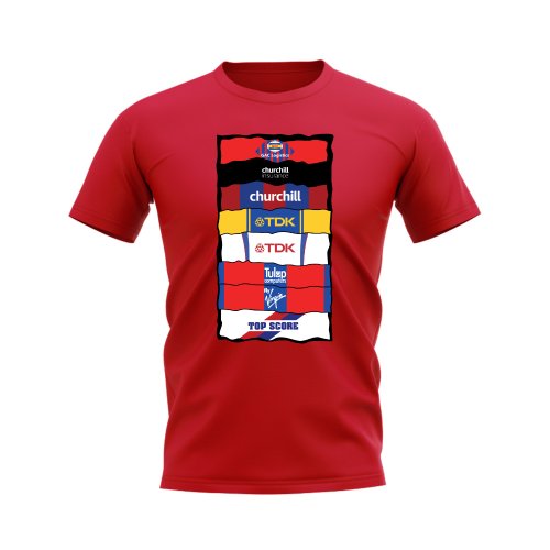 Crystal Palace Sponsor History T-shirt (Red)
