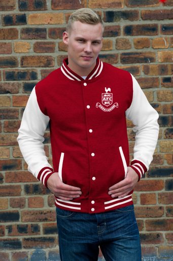 Airdrieonians Official Baseball Jacket (Red)