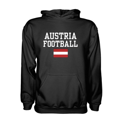 Austria Football Hoodie - Black