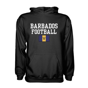 Barbados Football Hoodie - Black Barbados Football Hoodie - Black