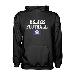 Belize Football Hoodie - Black Belize Football Hoodie - Black