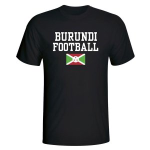 Burundi Football T-Shirt - Black