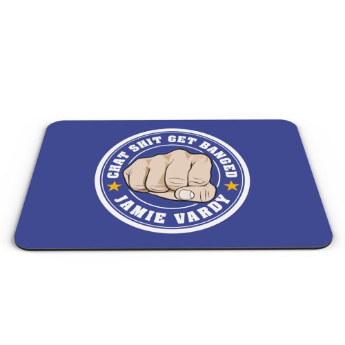 Leicester City Jamie Vardy Banged Logo Mouse Mat (Blue)