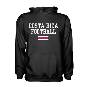 Costa Rica Football Hoodie - Black Costa Rica Football Hoodie - Black